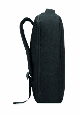 Logo trade advertising product photo of: A safe 15-inch laptop backpack made of 300D RPET with a 210D RPET lining and customizable printing.