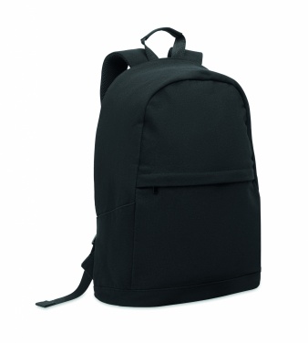 Logo trade promotional items picture of: A 15-inch laptop backpack made of recycled pre-consumer cotton and recycled polyester with customizable printing.