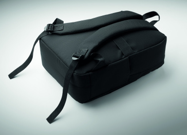 Logo trade promotional giveaways image of: Slim 15 inch laptop backpack made of 600D RPET polyester with a 210D lining and customizable printing