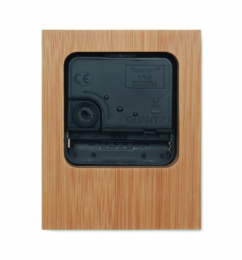 Logo trade promotional products image of: Bamboo table clock