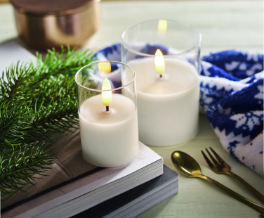 Logotrade corporate gift picture of: LED wax candle in glass holder