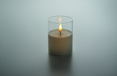 Logo trade promotional products image of: LED wax candle in glass holder