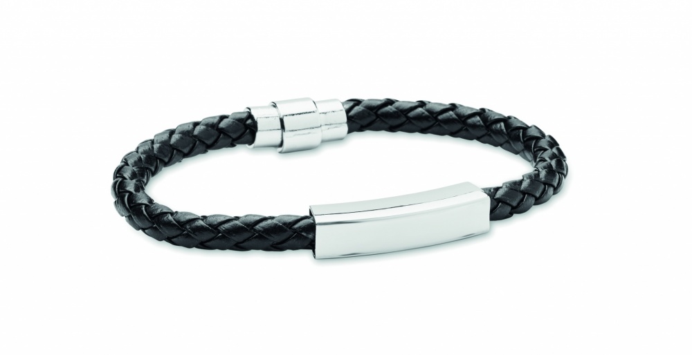 Logotrade promotional giveaway image of: Braided faux leather bracelet