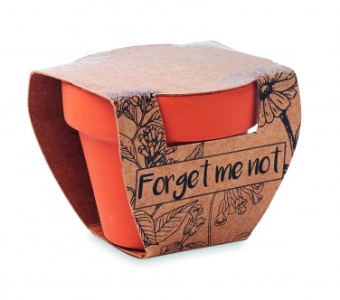 Logo trade promotional gift photo of: Terracotta pot 'forget me not'