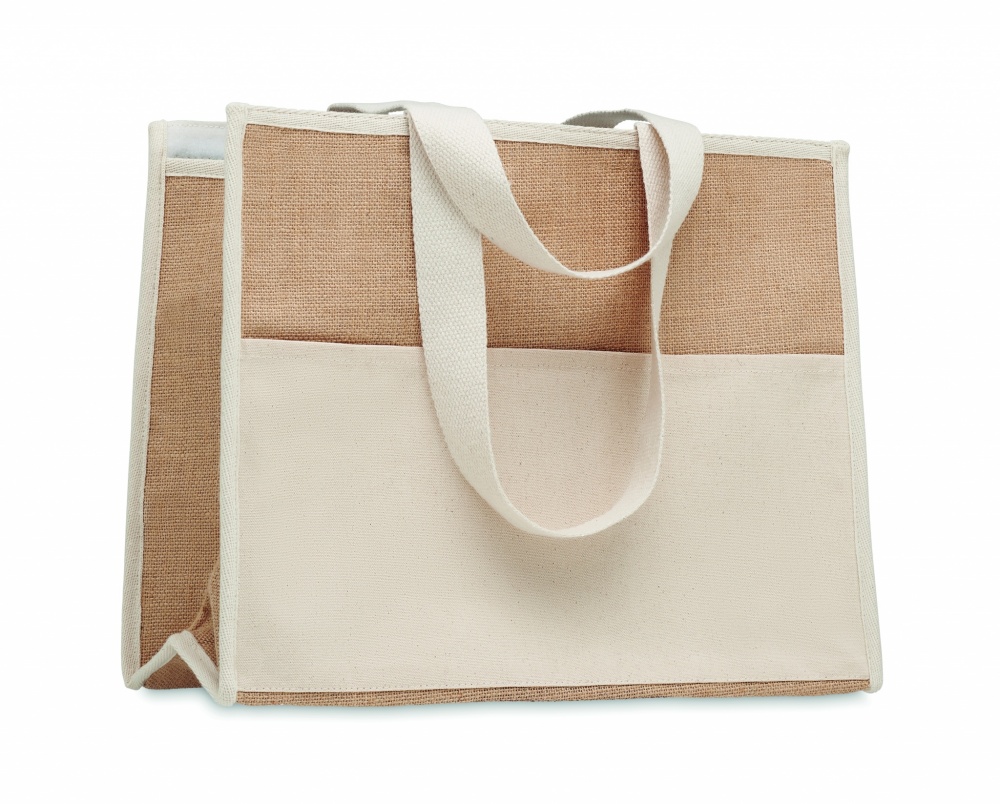 Logotrade advertising product image of: Jute and canvas cooler bag