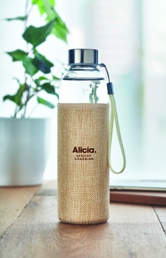 Logotrade business gift image of: Glass bottle in pouch 500ml