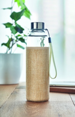 Logotrade advertising product picture of: Glass bottle in pouch 500ml
