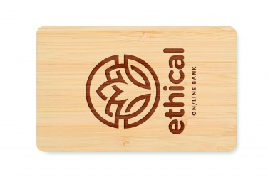 Logo trade promotional items picture of: RFID card in bamboo material