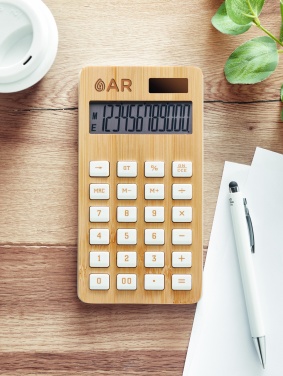 Logo trade promotional product photo of: 12 digit bamboo calculator