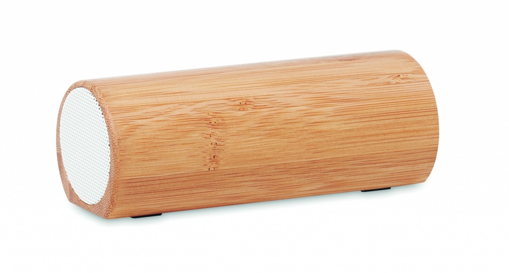 Logo trade business gift photo of: Wireless bamboo speaker 2x5W