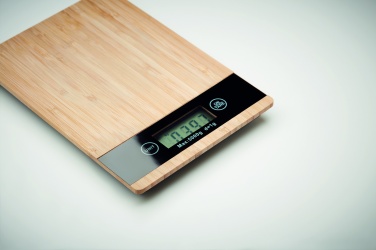 Logo trade advertising products image of: Bamboo digital kitchen scales