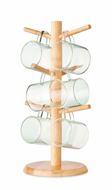 Logo trade promotional items picture of: Bamboo cup set holder