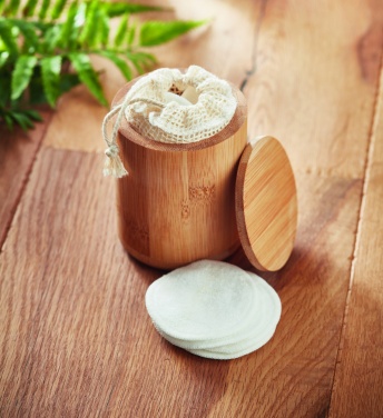 Logotrade corporate gift image of: Bamboo fibre cleansing pad set