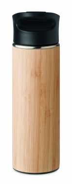 Logotrade promotional merchandise picture of: Double wall bamboo flask 450ml