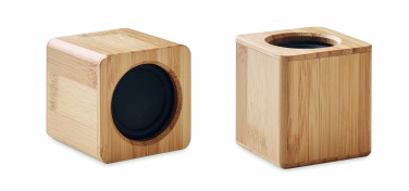 Logo trade advertising product photo of: Set of Bamboo wireless speaker