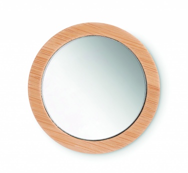 Logo trade promotional merchandise image of: Bamboo make-up mirror