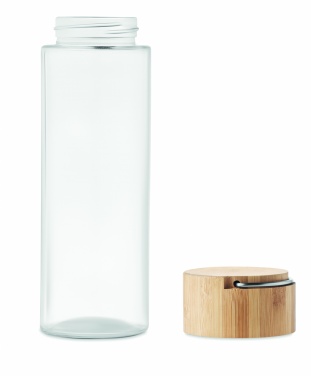 Logotrade promotional items photo of: Glass bottle 500ml bamboo lid
