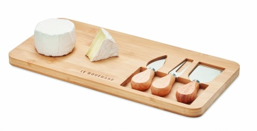 Logotrade promotional product image of: Bamboo Cheese board set Leipzig