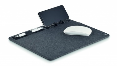 Logotrade business gift image of: RPET mouse mat charger 15W