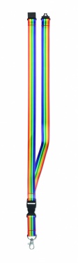 Logo trade promotional item photo of: Rainbow RPET lanyard
