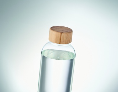 Logo trade advertising products picture of: Glass bottle 650ml bamboo lid