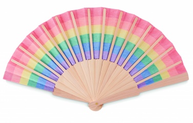 Logotrade promotional product image of: Rainbow wooden hand fan
