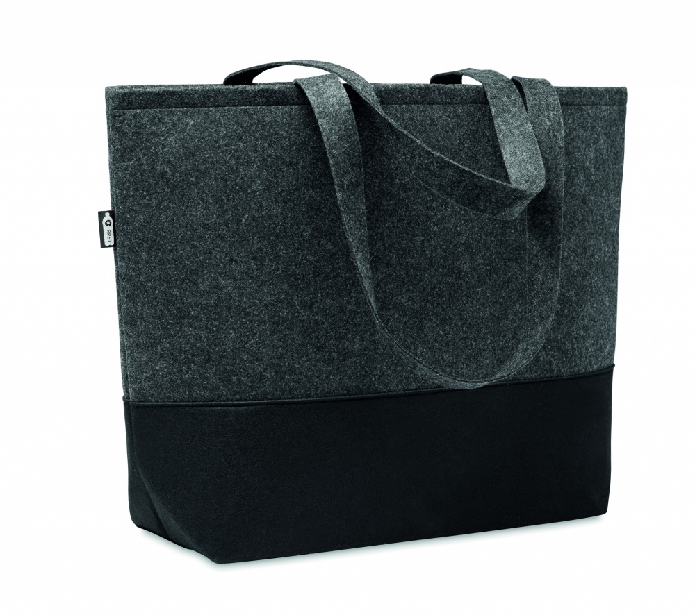 Logo trade promotional merchandise photo of: RPET felt shopping bag