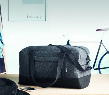 Logo trade promotional merchandise picture of: RPET felt weekend bag