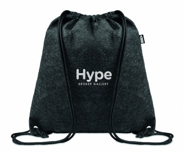 Logo trade promotional product photo of: RPET felt drawstring bag