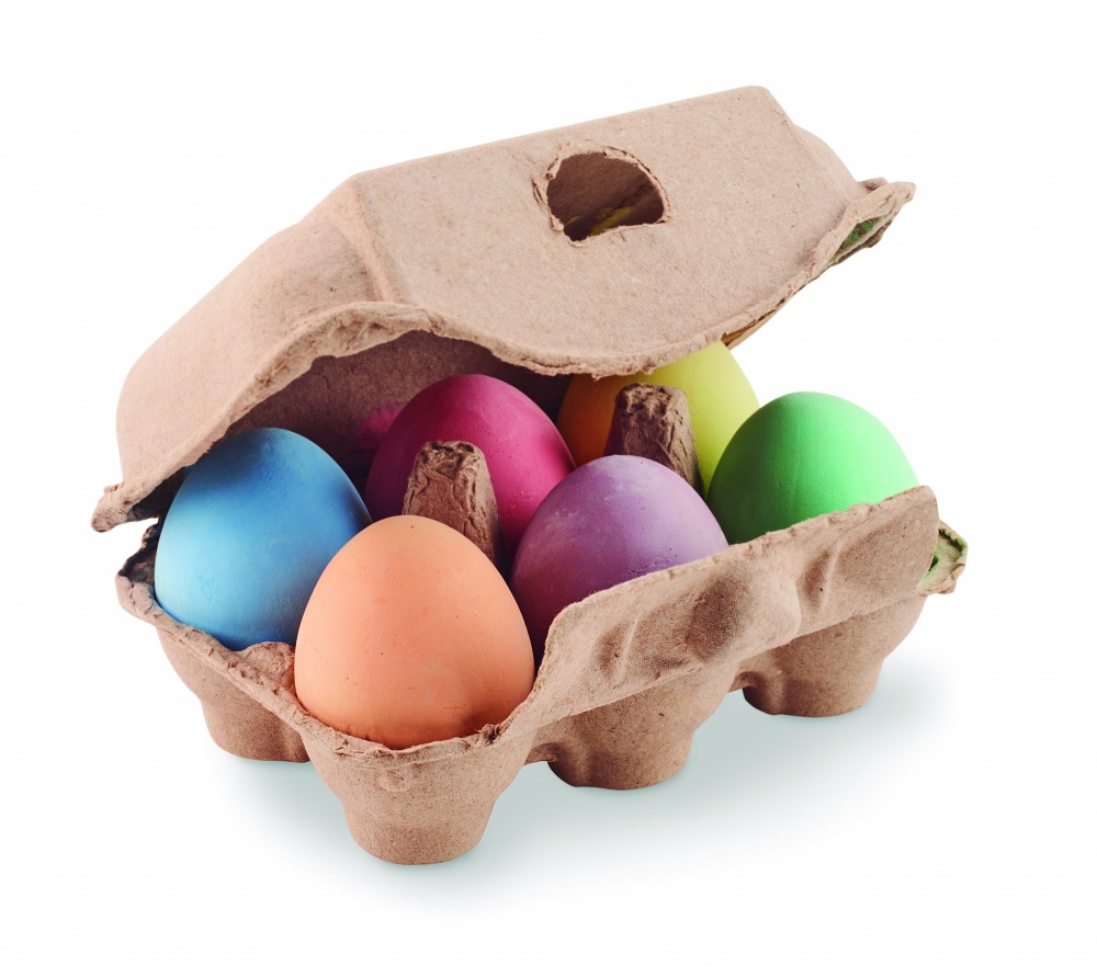 Logotrade business gifts photo of: 6 chalk eggs in box