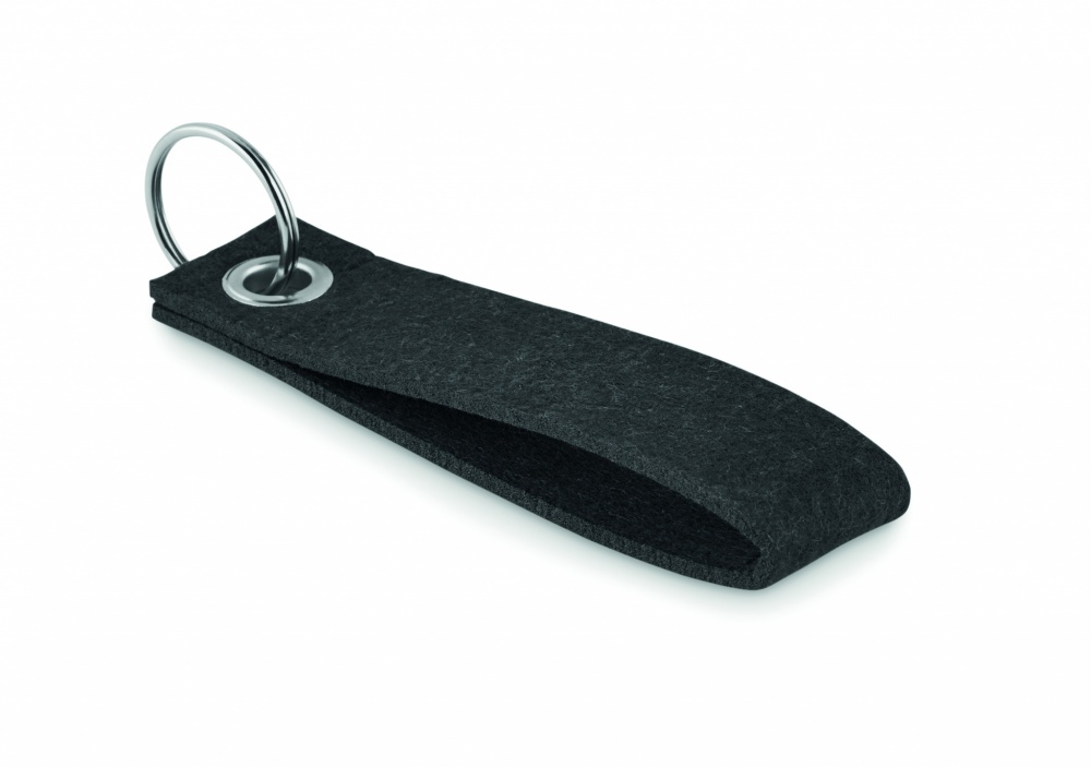 Logo trade advertising product photo of: RPET felt key ring Hämeenlinna