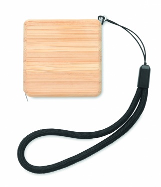 Logotrade promotional products photo of: Measuring tape in bamboo 1m