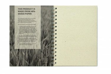 Logotrade promotional product image of: A5 grass notebook 80 lined