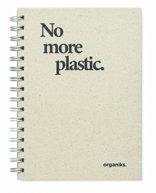 Logo trade promotional gift photo of: A5 grass notebook 80 lined