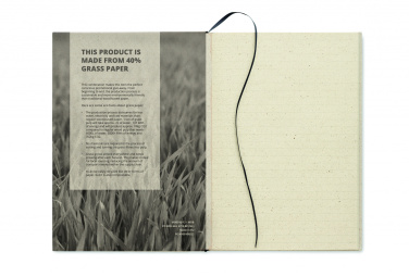 Logotrade advertising product picture of: A5 grass notebook 80 lined