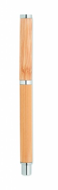 Logo trade promotional merchandise image of: Bamboo gel pen