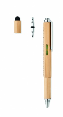 Logotrade advertising products photo of: Spirit level pen in bamboo