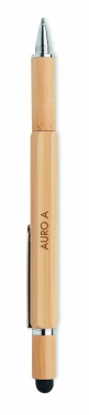 Logo trade promotional product photo of: Spirit level pen in bamboo