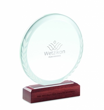 Logo trade corporate gifts image of: Round award plaque