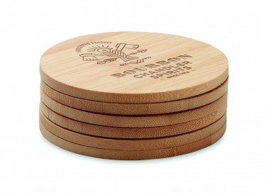 Logotrade promotional merchandise image of: Set of 6 bamboo coasters