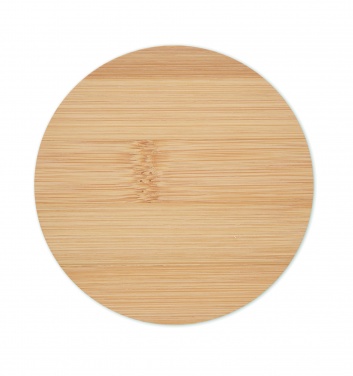 Logo trade promotional products image of: Bamboo round coaster
