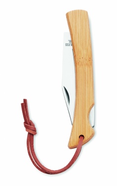 Logotrade corporate gift picture of: Foldable knife in bamboo