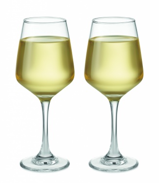 Logo trade promotional giveaways picture of: Set of 2 wine glasses