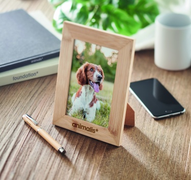 Logo trade promotional gifts picture of: Bamboo photo frame
