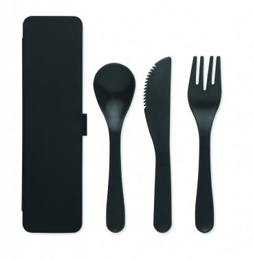 Logo trade corporate gift photo of: Cutlery set recycled PP