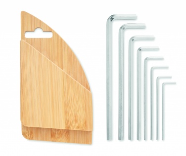 Logotrade promotional product image of: Hex key set in bamboo