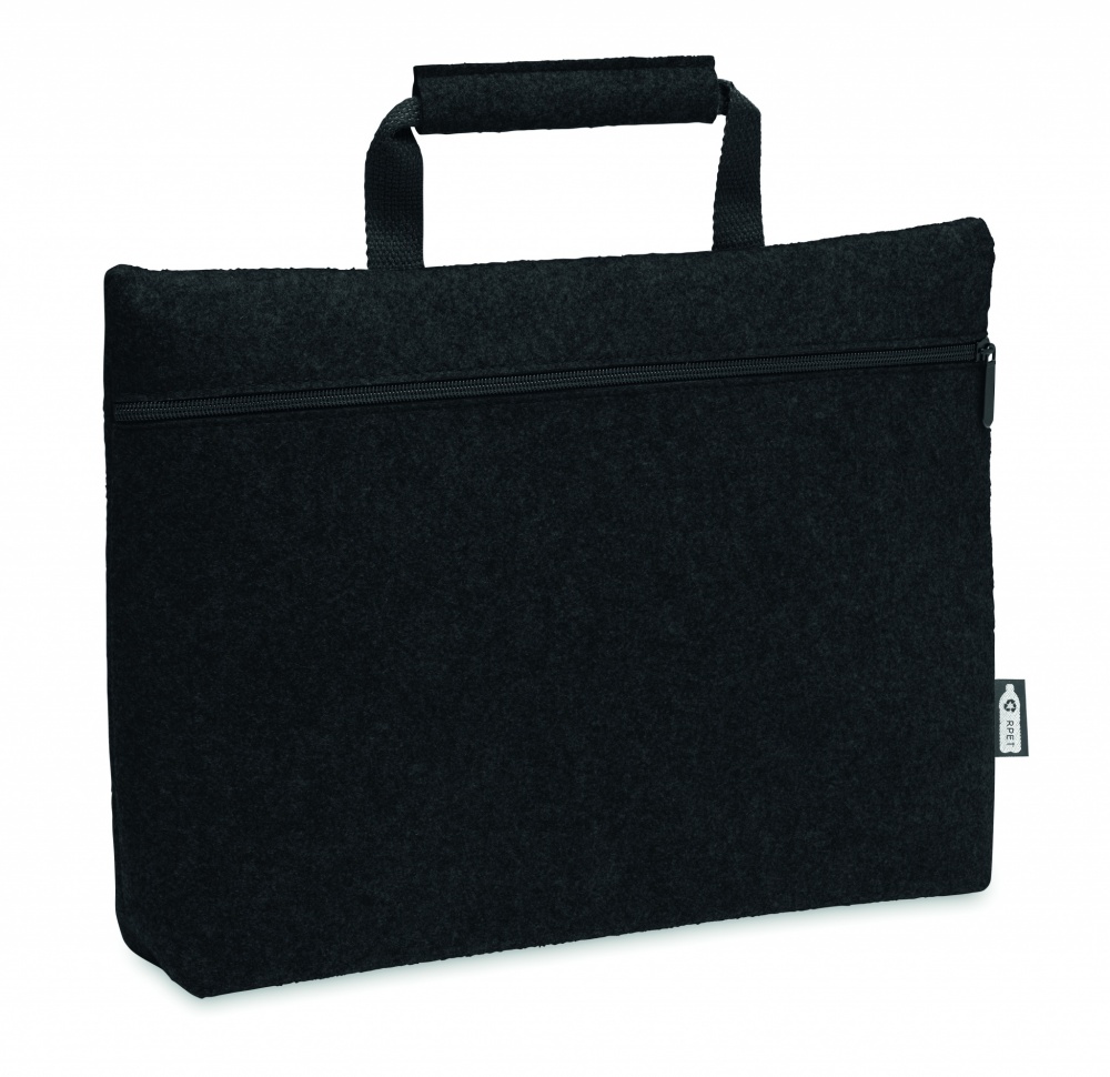 Logo trade promotional products image of: RPET felt zippered laptop bag