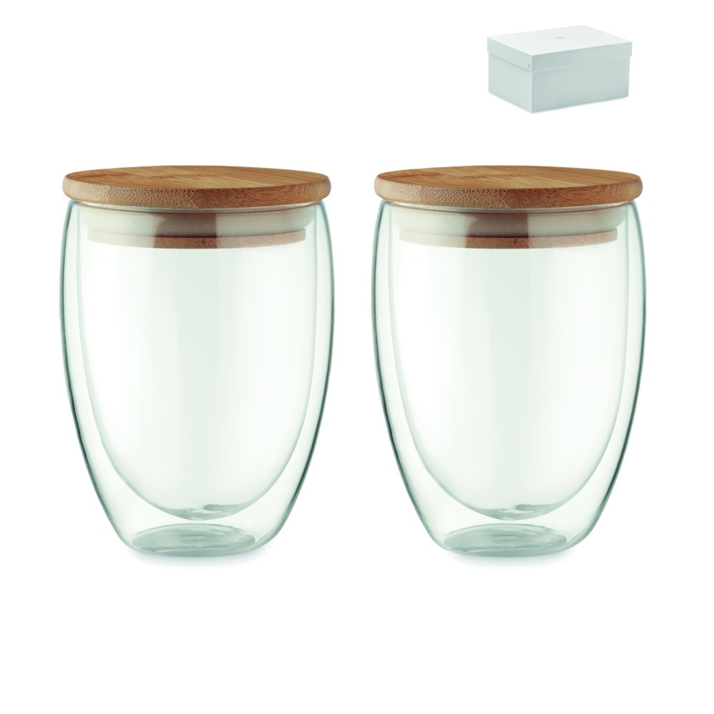 Logo trade advertising product photo of: Set of 2 glasses 350 ml in box