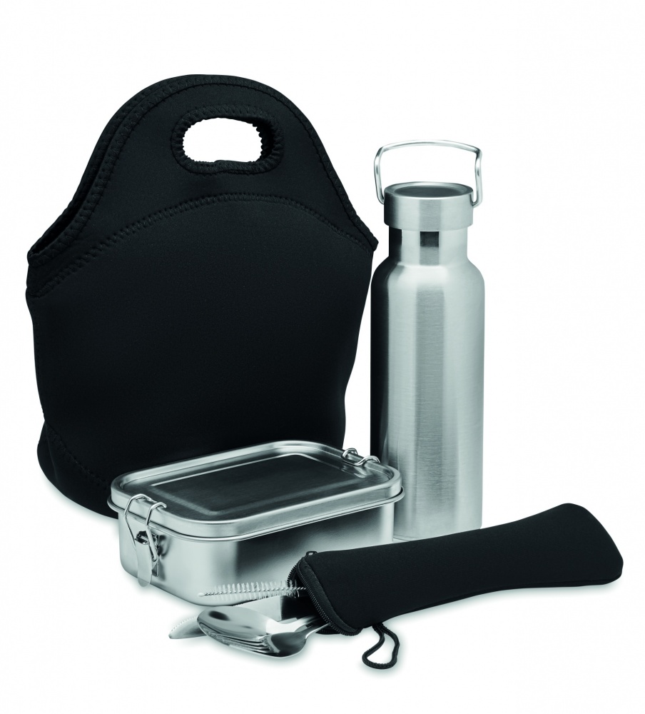 Logo trade promotional gifts picture of: Lunch set in stainless steel