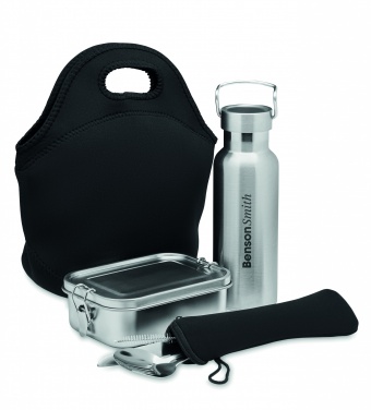 Logo trade promotional products image of: Lunch set in stainless steel